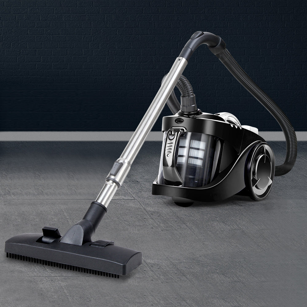 Devanti Vacuum Cleaner Bagless Cyclone Cyclonic Vac Home Office Car 2200W Black freeshipping - Awezingly