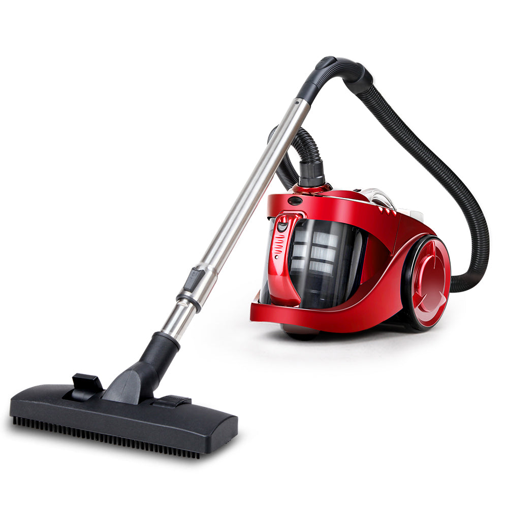Devanti Bagless Vacuum Cleaner Cleaners Cyclone Cyclonic Vac HEPA Filter Car Home Office 2200W Red freeshipping - Awezingly