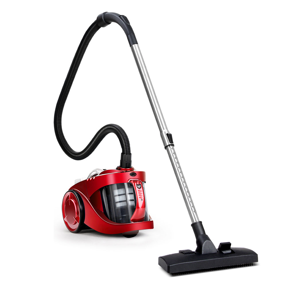 Devanti Bagless Vacuum Cleaner Cleaners Cyclone Cyclonic Vac HEPA Filter Car Home Office 2200W Red freeshipping - Awezingly