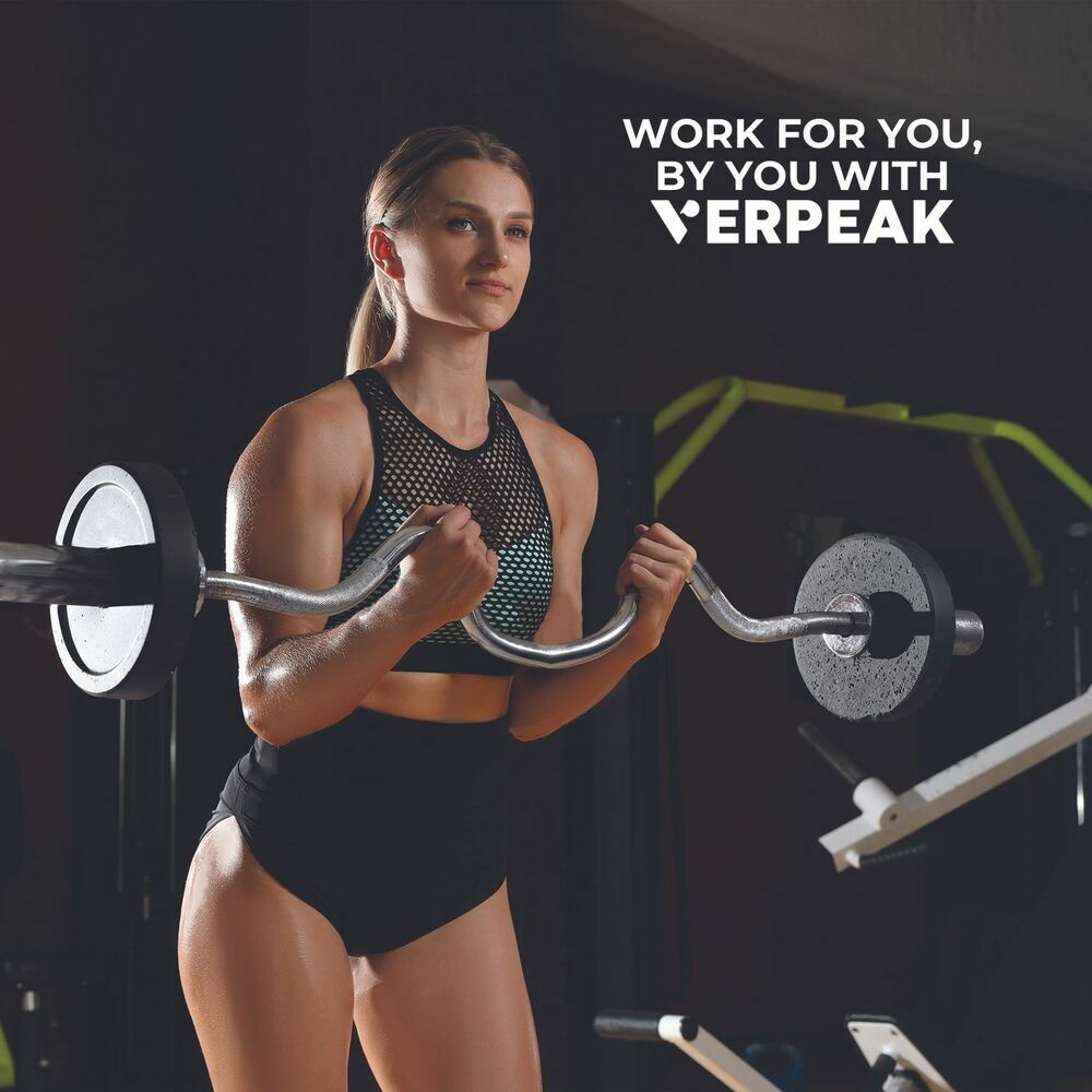 VERPEAK Olympic Barbell 120CM Super Curl Bar