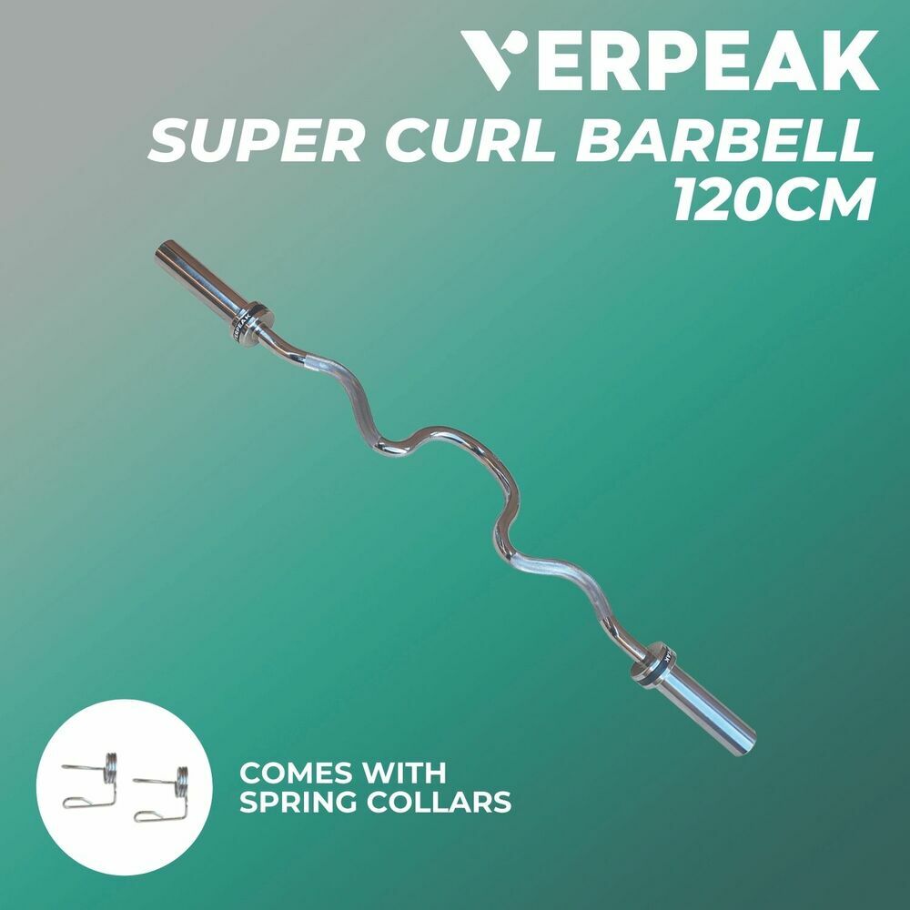 VERPEAK Olympic Barbell 120CM Super Curl Bar