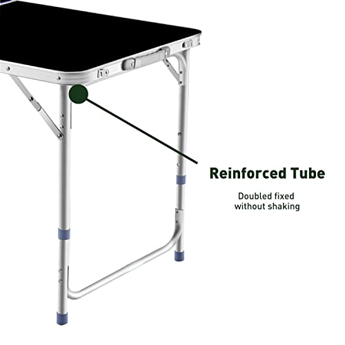 KILIROO Camping Table 120cm Black With 4 Chair