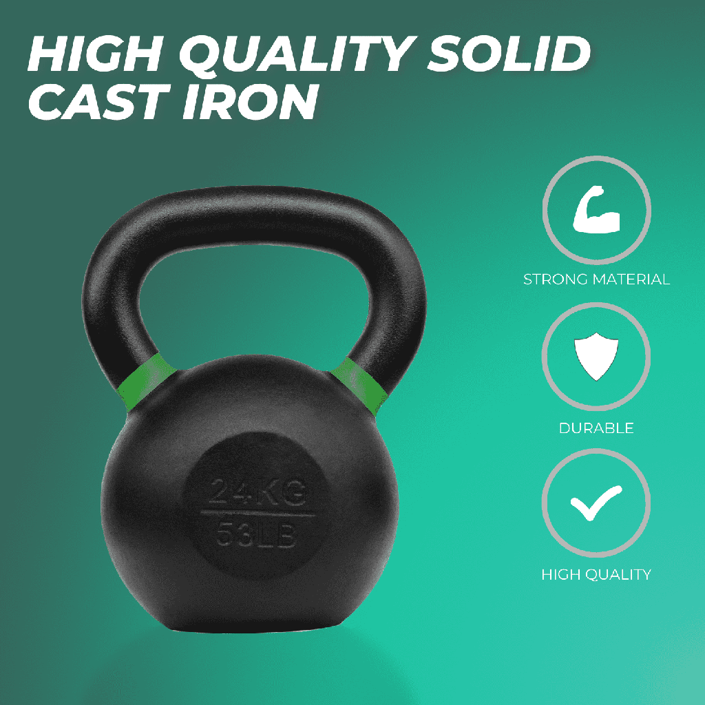 VERPEAK Cast Iron Kettlebell 12kg Tiffany Blue
