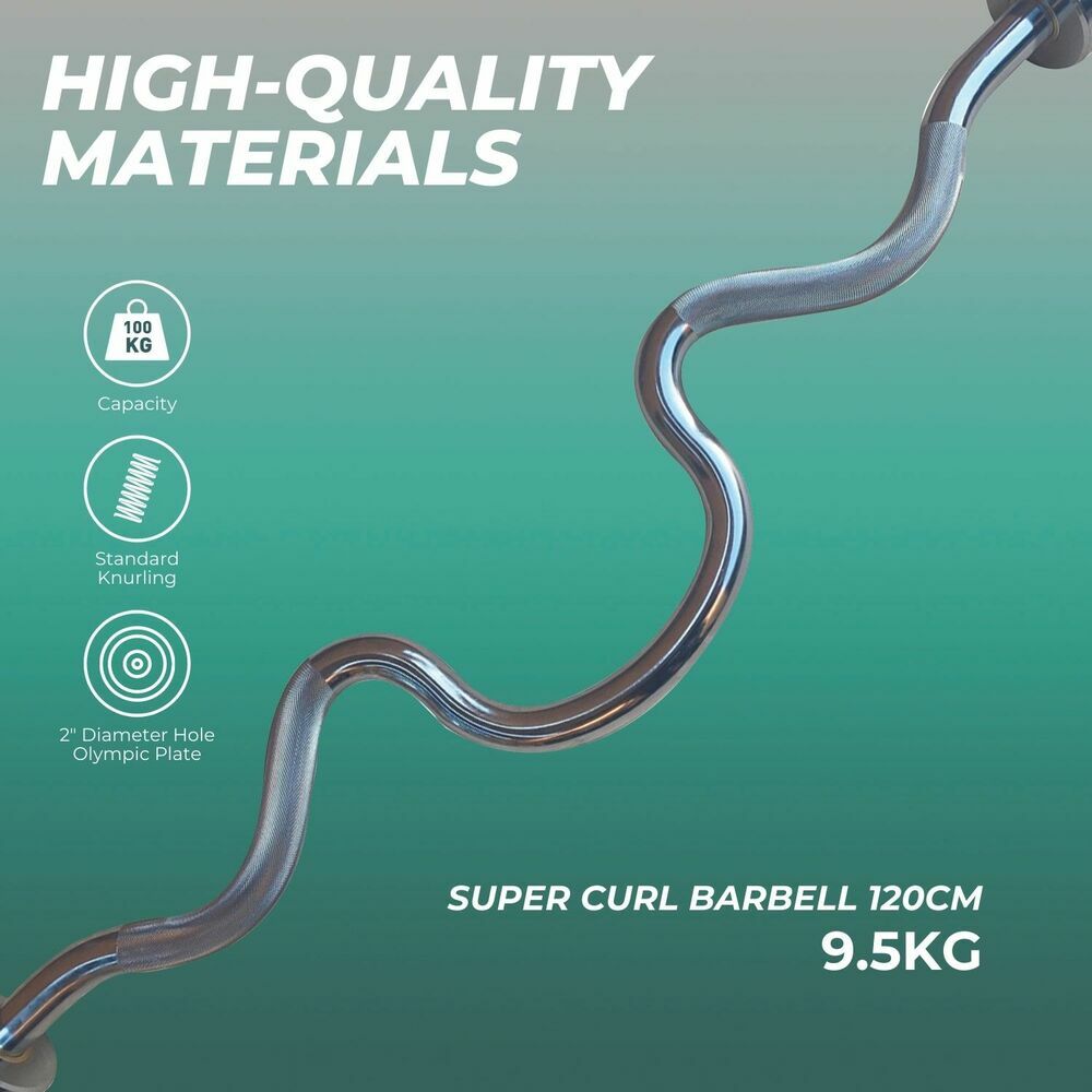 VERPEAK Olympic Barbell 120CM Super Curl Bar