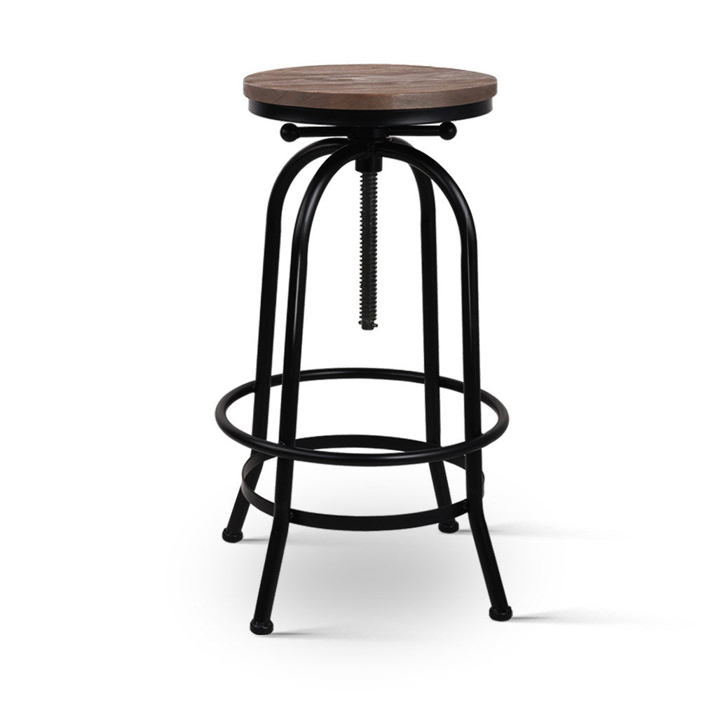 Artiss Rustic Industrial Round Bar Stool freeshipping - Awezingly