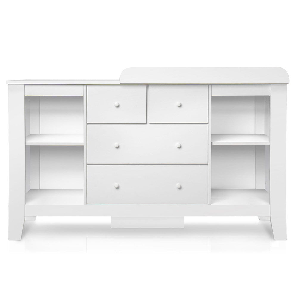 Keezi Baby Change Table Tall boy Drawers Dresser Chest Storage Cabinet White freeshipping - Awezingly