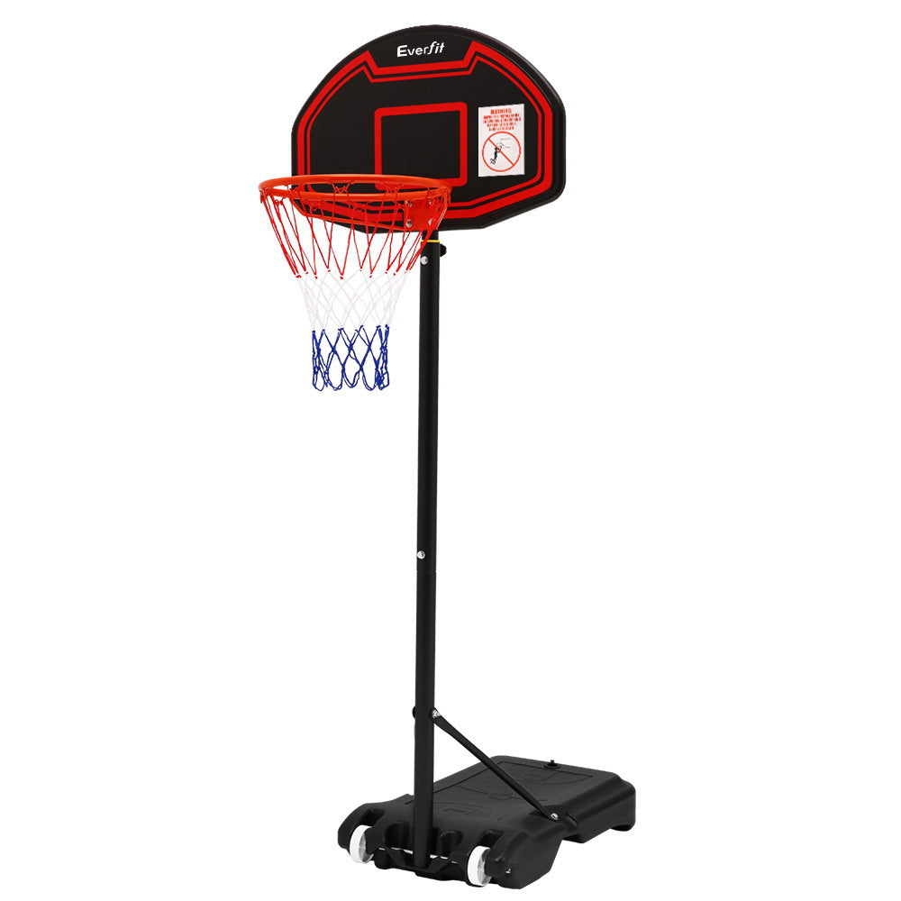 Everfit 2.1M Adjustable Portable Basketball Stand Hoop System Rim Black freeshipping - Awezingly