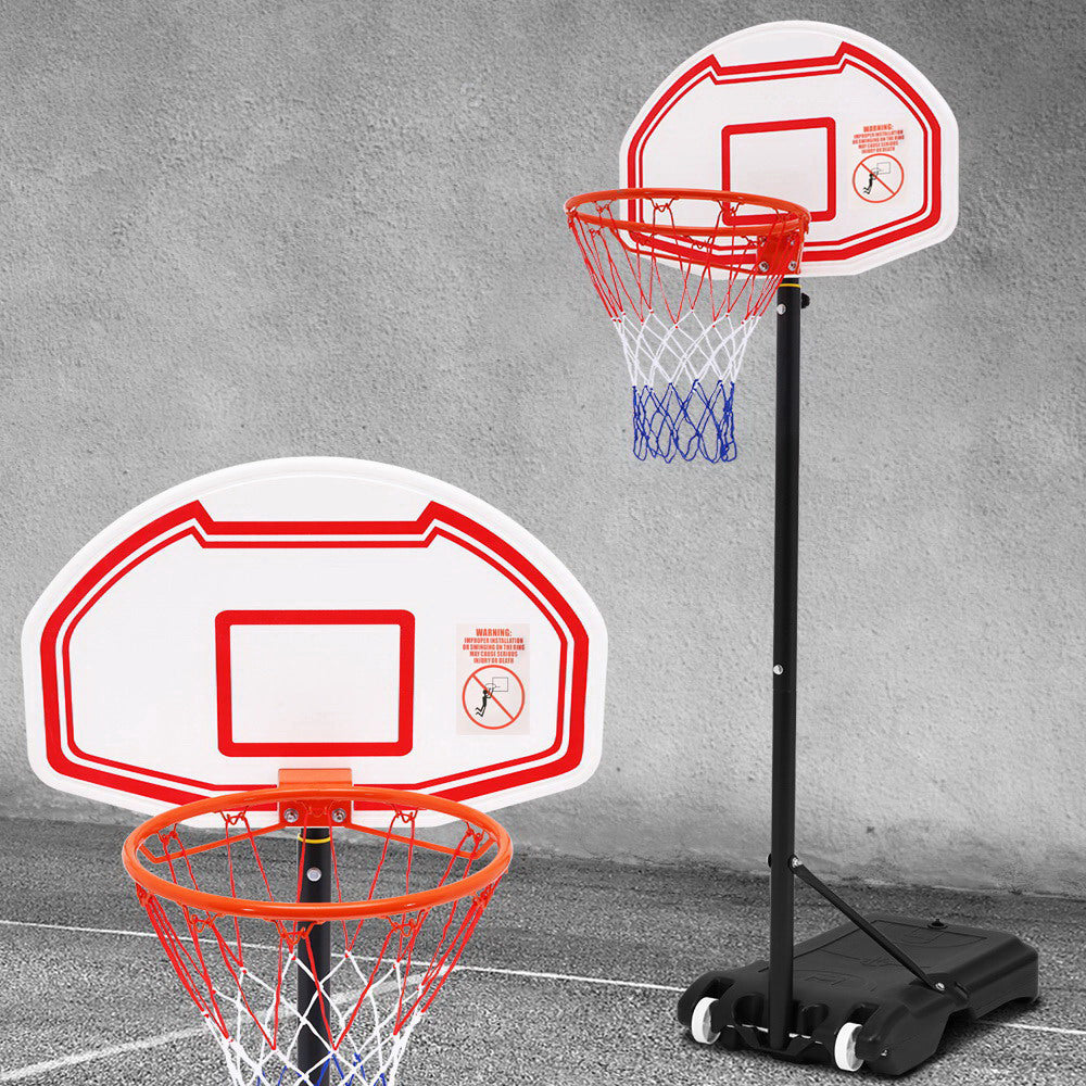 Everfit 2.1M Adjustable Portable Basketball Stand Hoop System Rim - White freeshipping - Awezingly