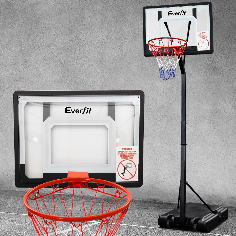 Everfit Adjustable Portable Basketball Stand Hoop System Rim - 2.1m to 2.6m