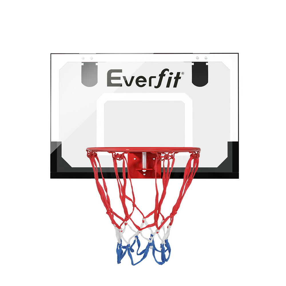 Everfit Mini Basketball Hoop Door Wall Mounted Kids Sport Backboard Indoor Black