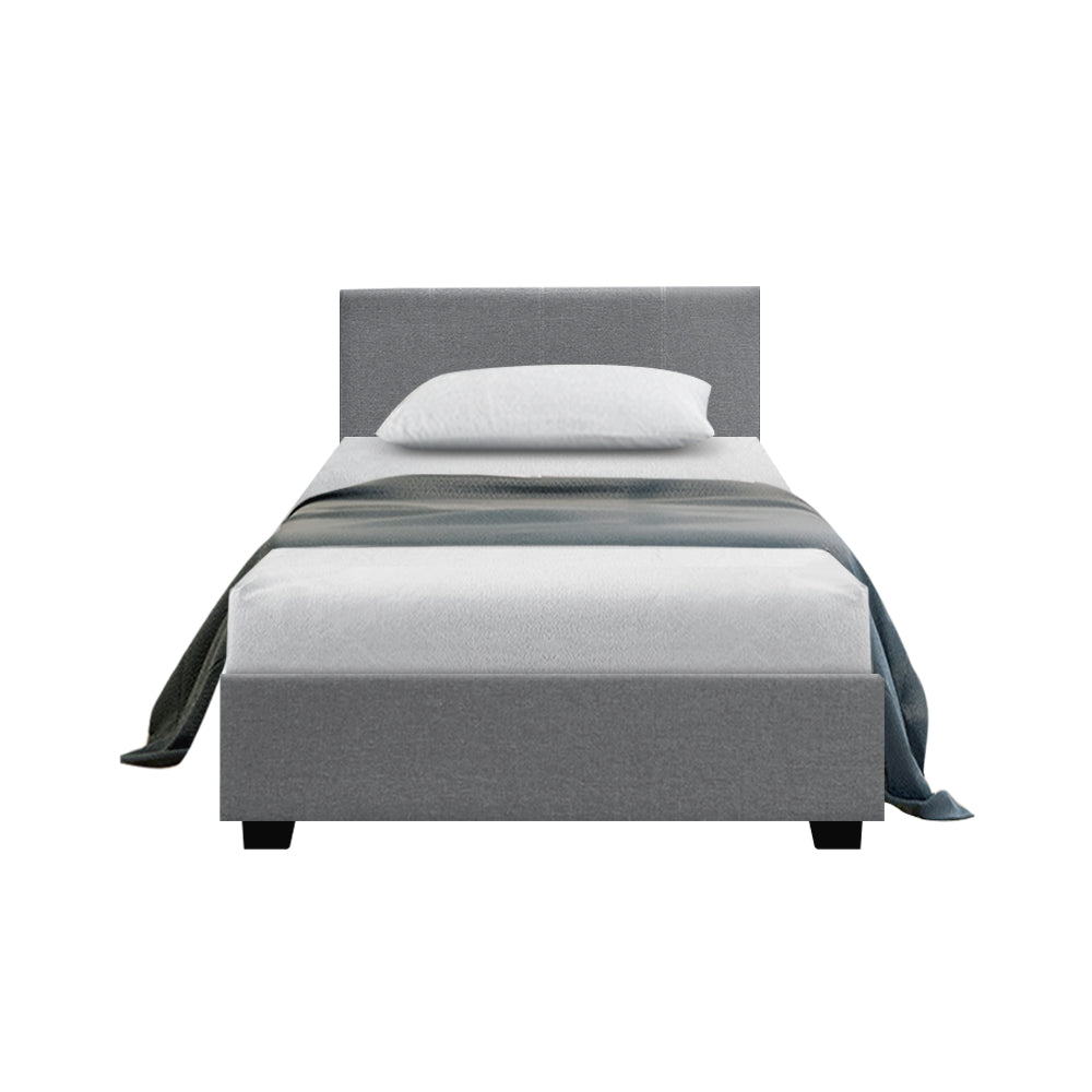 Artiss Nino Bed Frame Fabric - Grey King Single freeshipping - Awezingly