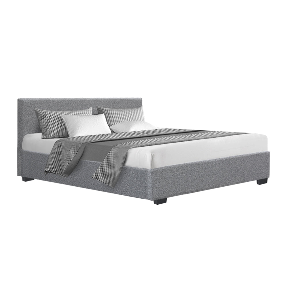 Artiss Nino Bed Frame Fabric - Grey Queen freeshipping - Awezingly