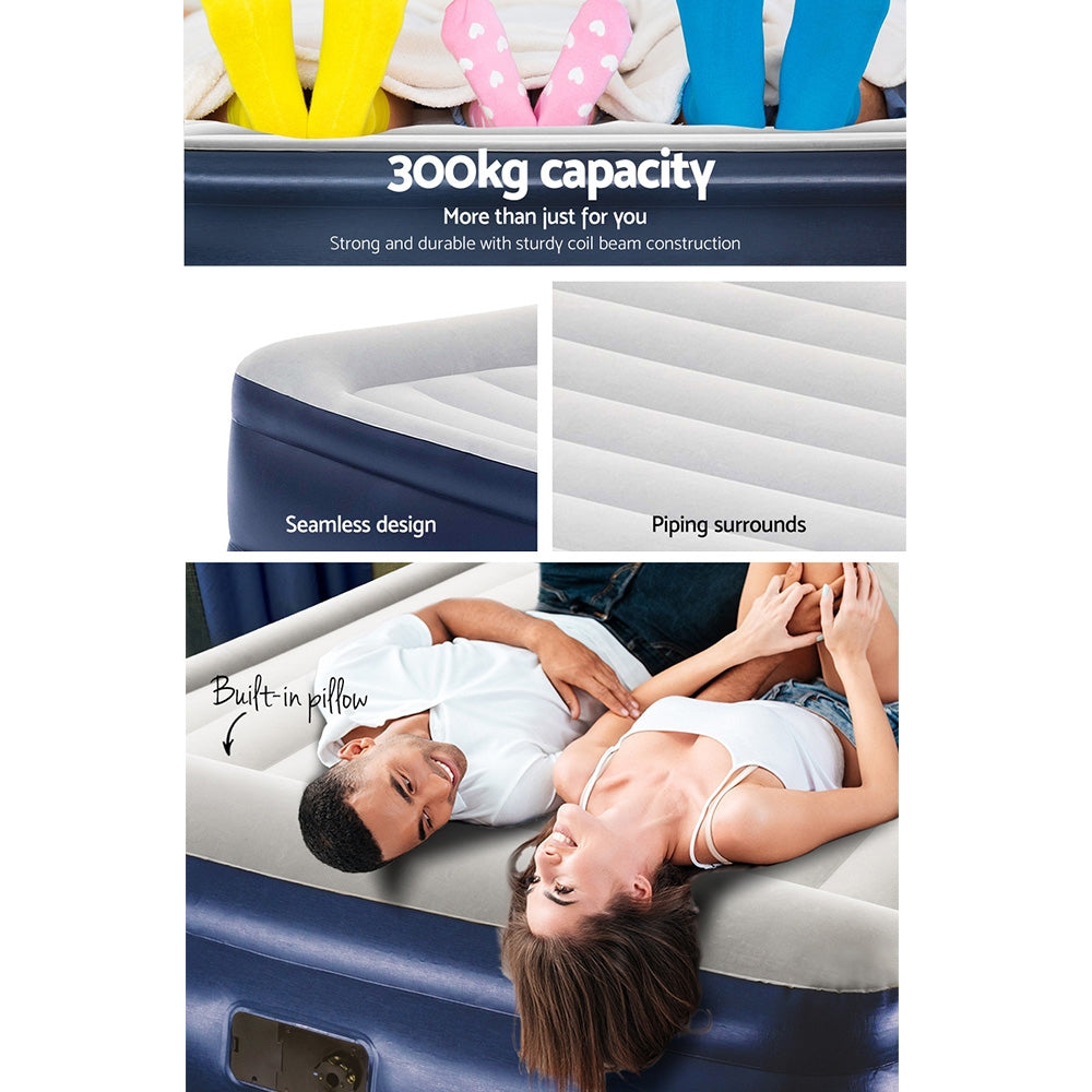 Bestway King Air Bed Inflatable Mattress Sleeping Mat Battery Built-in Pump freeshipping - Awezingly