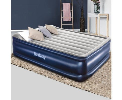 Bestway Queen Air Bed Inflatable Mattress Sleeping Mat Battery Built-in Pump freeshipping - Awezingly