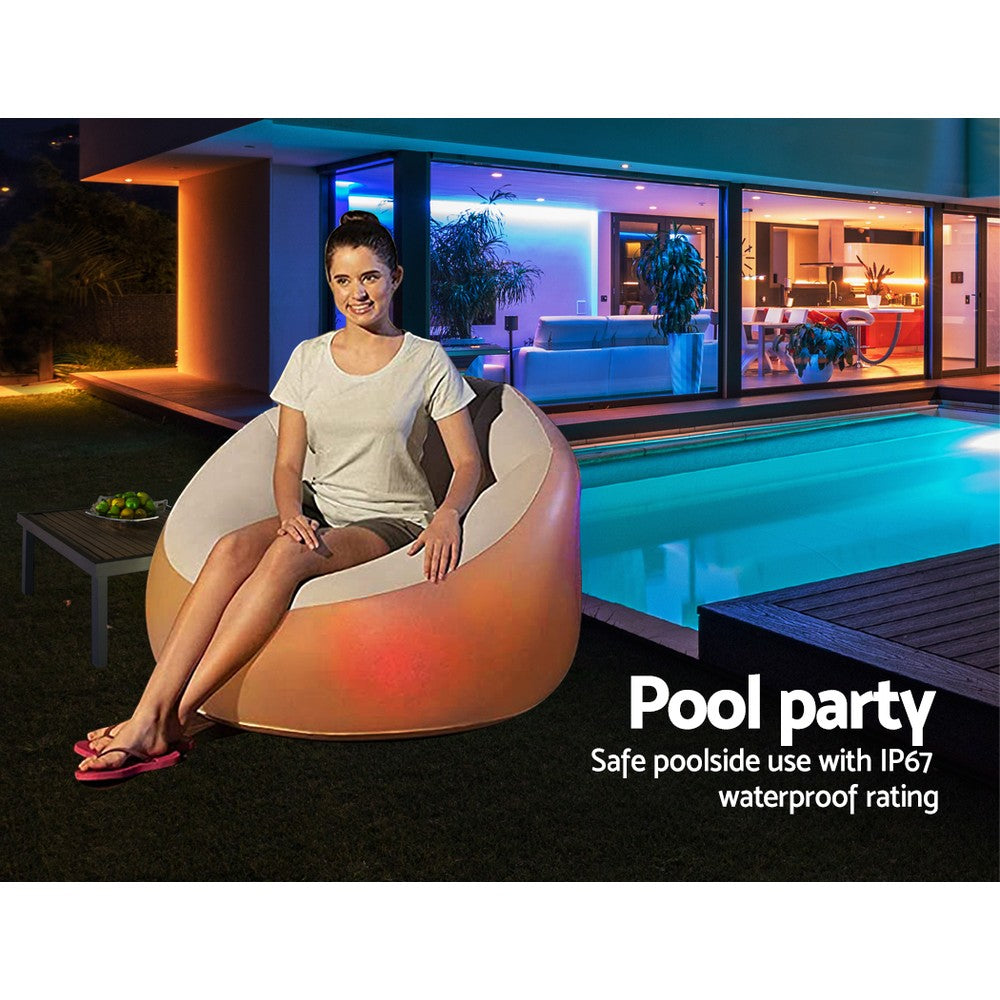 Bestway Inflatable Seat Sofa LED Light Chair Outdoor Lounge Cruiser freeshipping - Awezingly