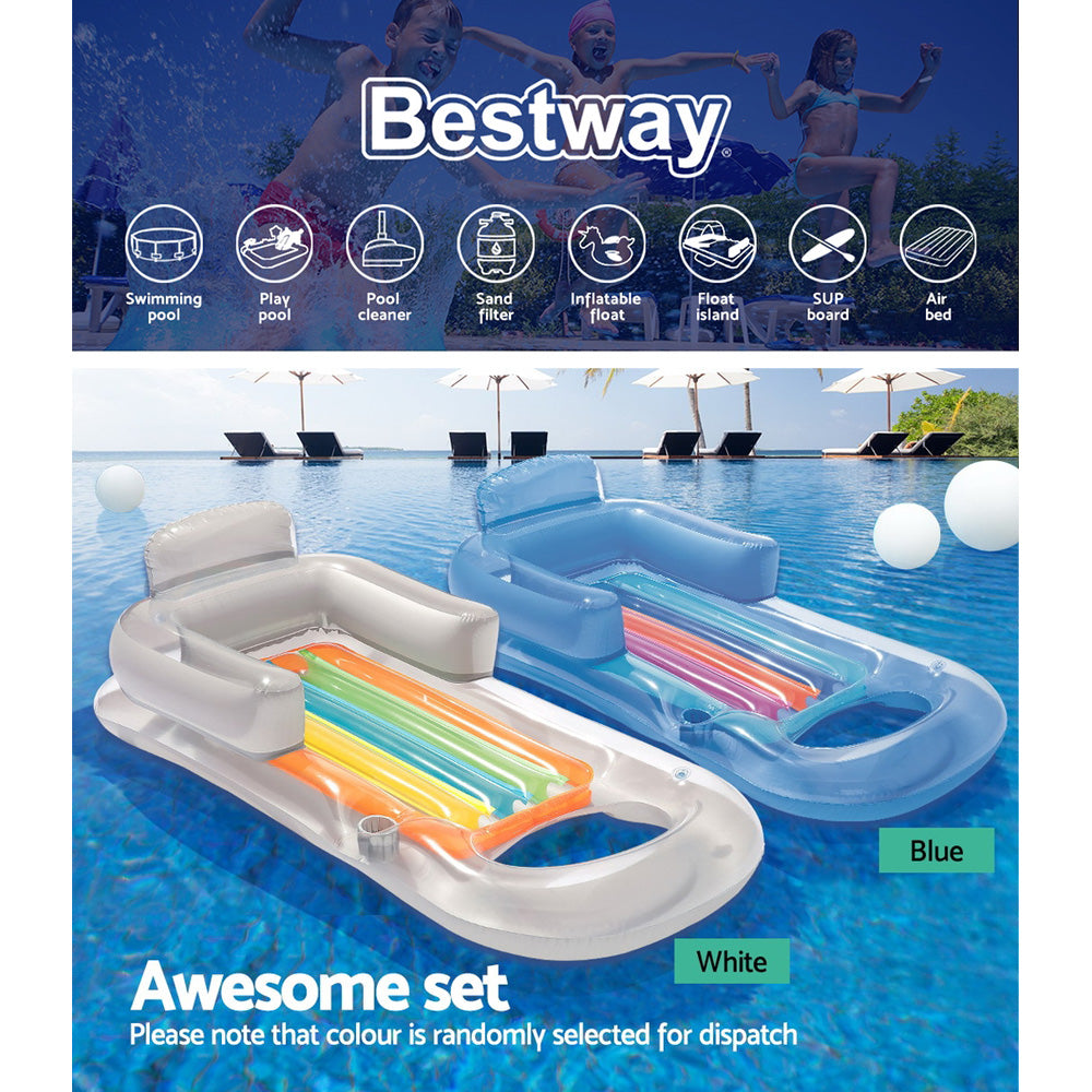 Bestway Durable Inflatable Sun Lounger Pool Air-Bed Seat/Chair Lilo Float Toy freeshipping - Awezingly