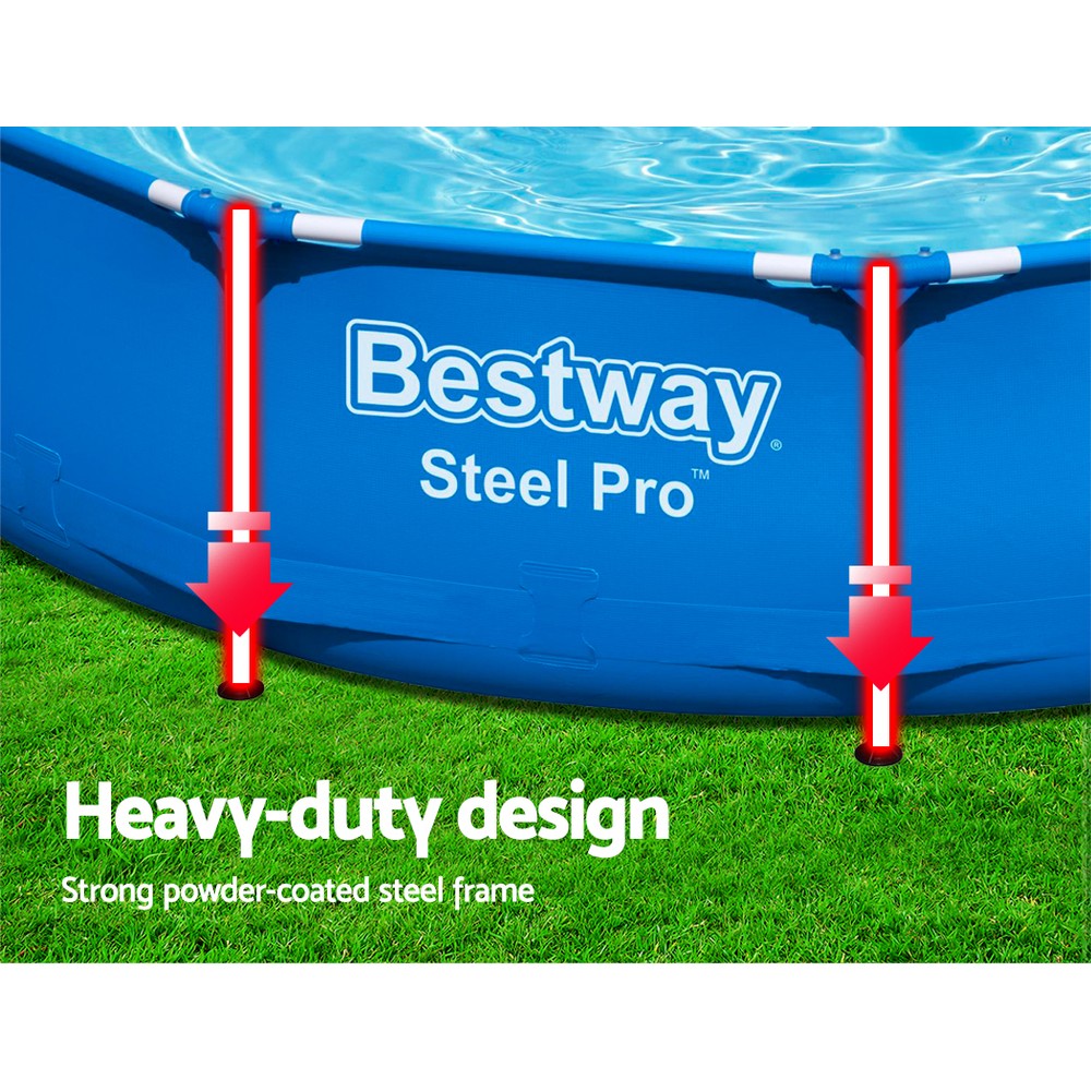 Bestway Swimming Pool Above Ground Pools Filter Pump 3.66M Power Steel Frame freeshipping - Awezingly