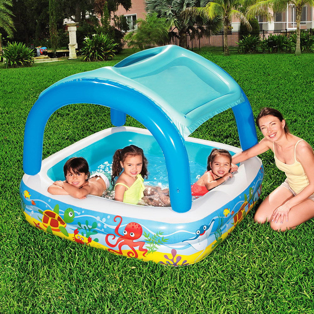 Bestway Inflatable Kids Pool Canopy Play Pool Swimming Pool Family Pools freeshipping - Awezingly