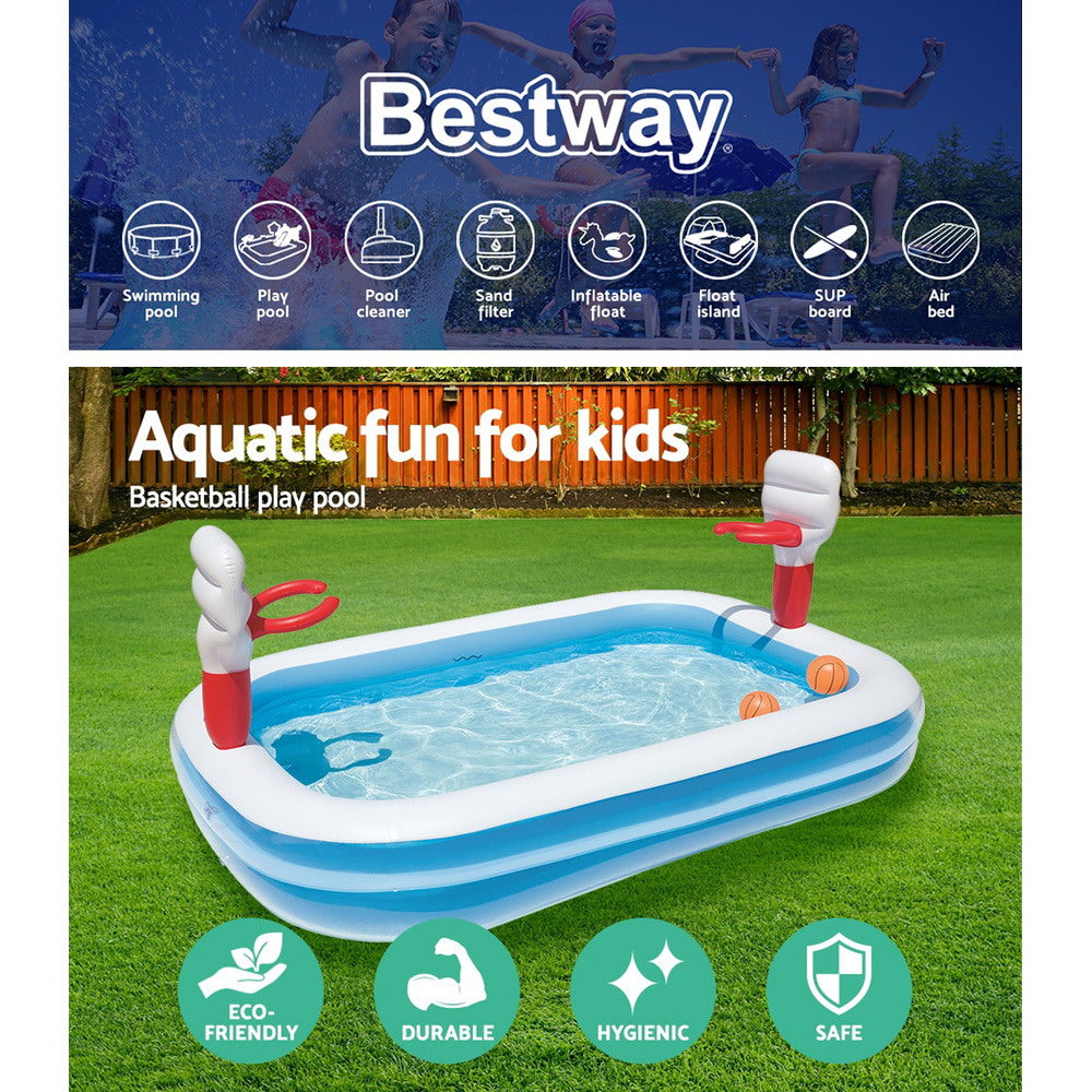 Bestway Inflatable Kids Pool Swimming Basketball Play Pool freeshipping - Awezingly