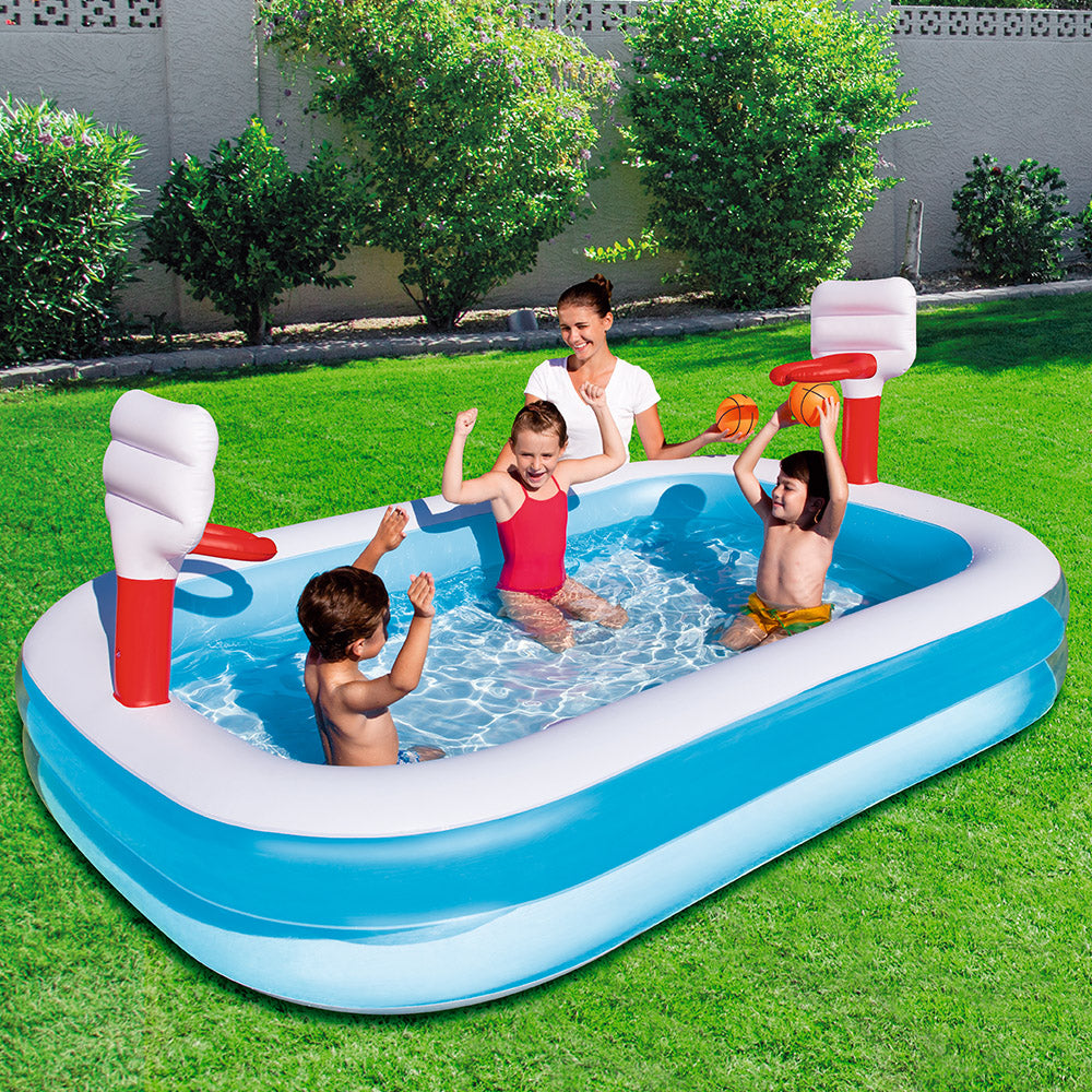 Bestway Inflatable Kids Pool Swimming Basketball Play Pool freeshipping - Awezingly