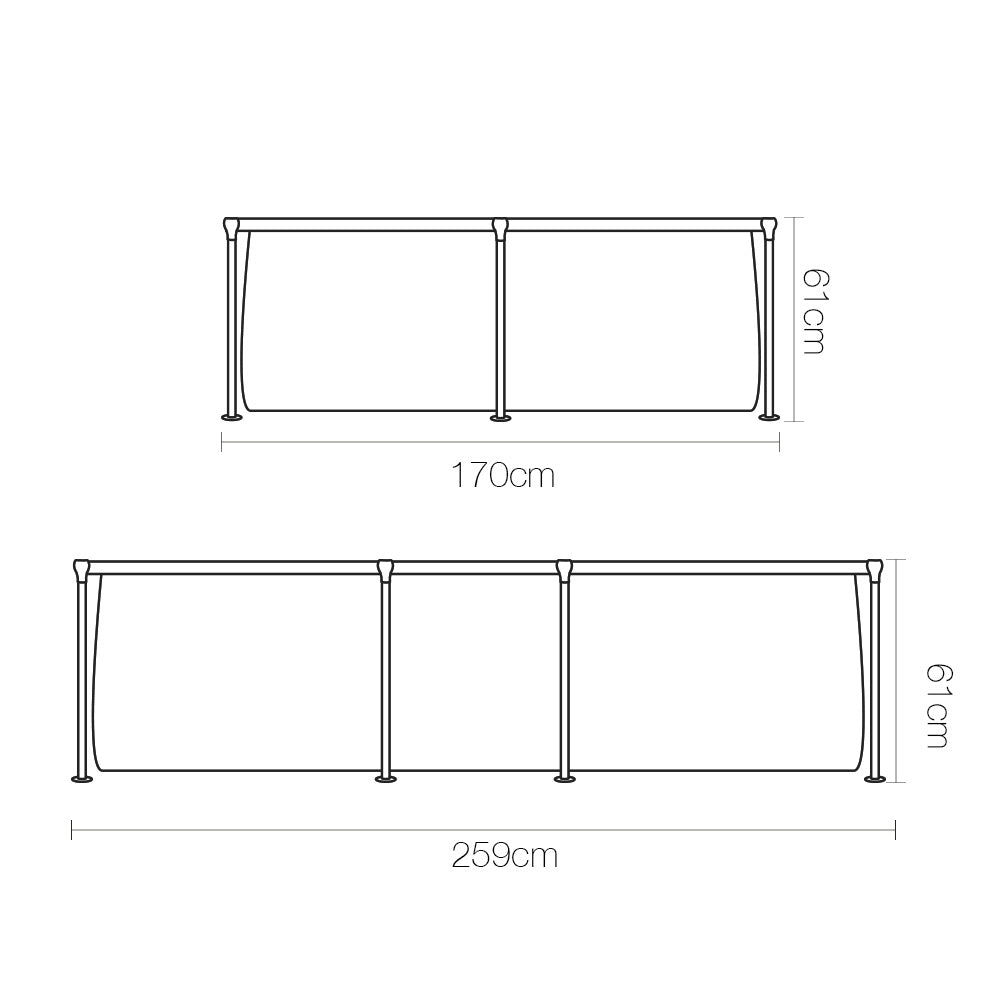 Bestway Rectangular Above Ground Swimming Pool freeshipping - Awezingly