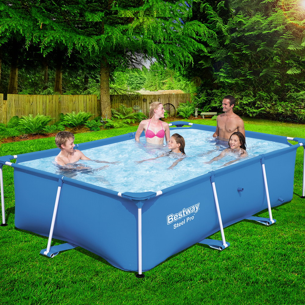 Bestway Rectangular Above Ground Swimming Pool freeshipping - Awezingly