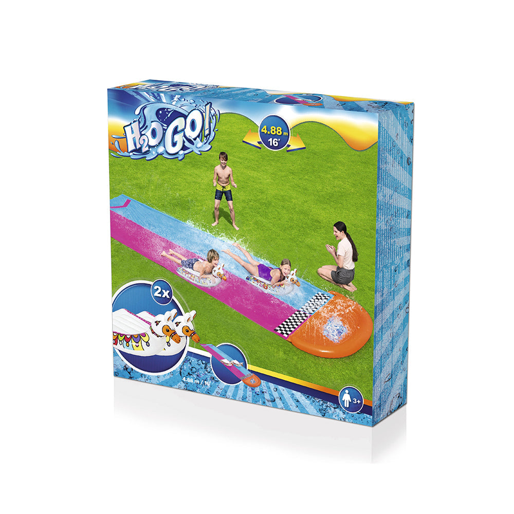 Bestway Inflatable Water Slip And Slide 4.88m Kids Rider Splash Toy Outdoor freeshipping - Awezingly