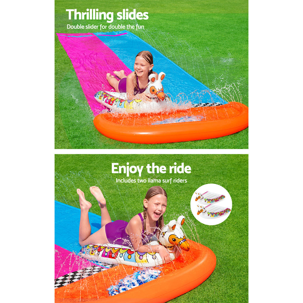 Bestway Inflatable Water Slip And Slide 4.88m Kids Rider Splash Toy Outdoor freeshipping - Awezingly