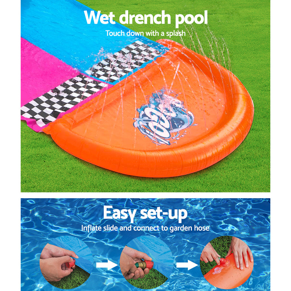 Bestway Inflatable Water Slip And Slide 4.88m Kids Rider Splash Toy Outdoor freeshipping - Awezingly