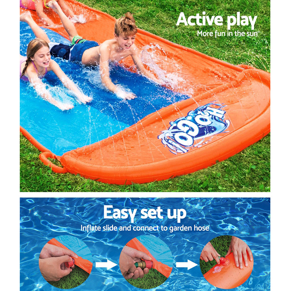 Bestway Water Slip And Slide Kids Inflatable Splash Toy Outdoor Triple 4.88M freeshipping - Awezingly