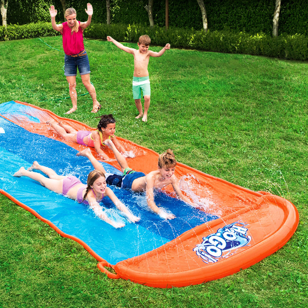 Bestway Water Slip And Slide Kids Inflatable Splash Toy Outdoor Triple 4.88M freeshipping - Awezingly