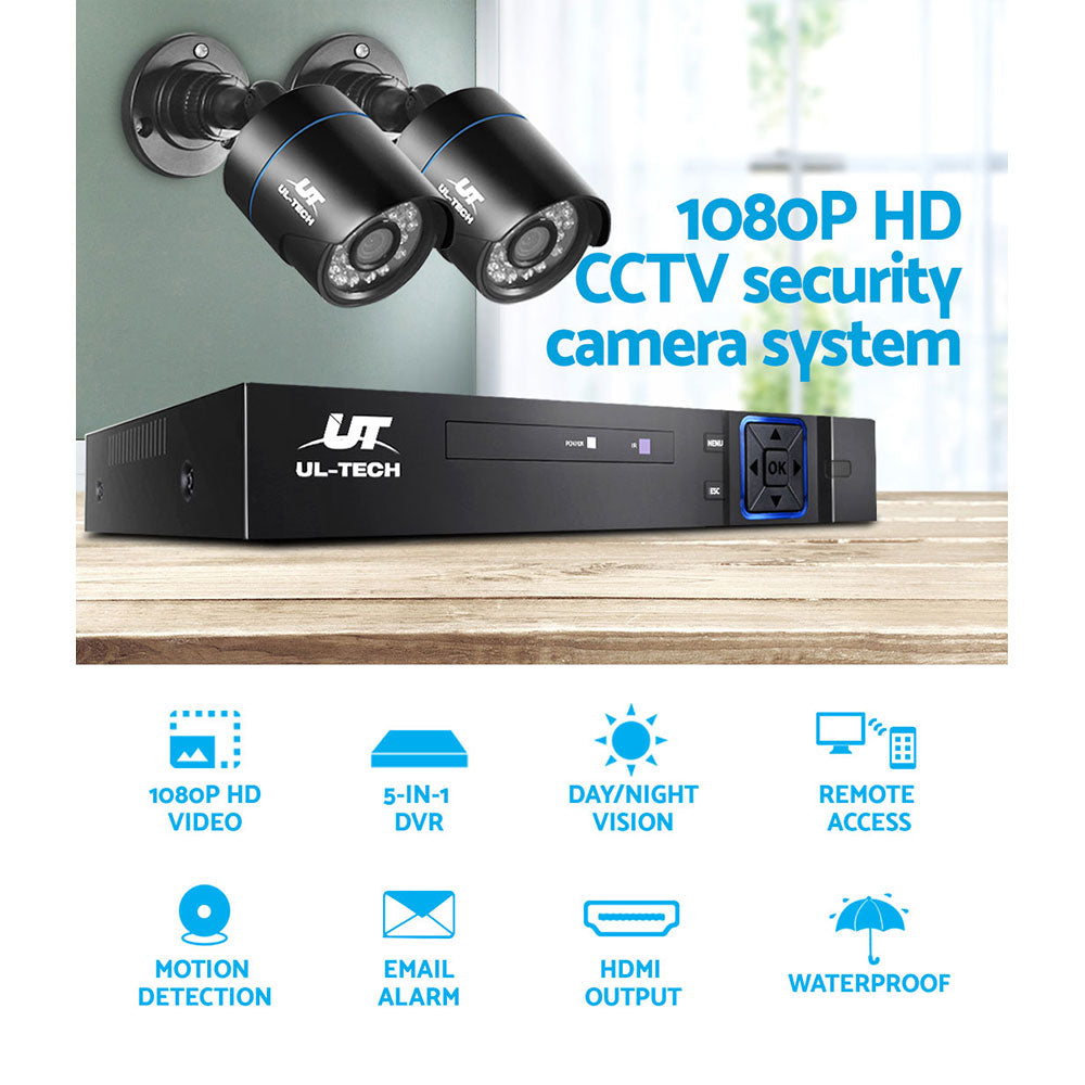 UL Tech 1080P 4 Channel CCTV Security Camera freeshipping - Awezingly