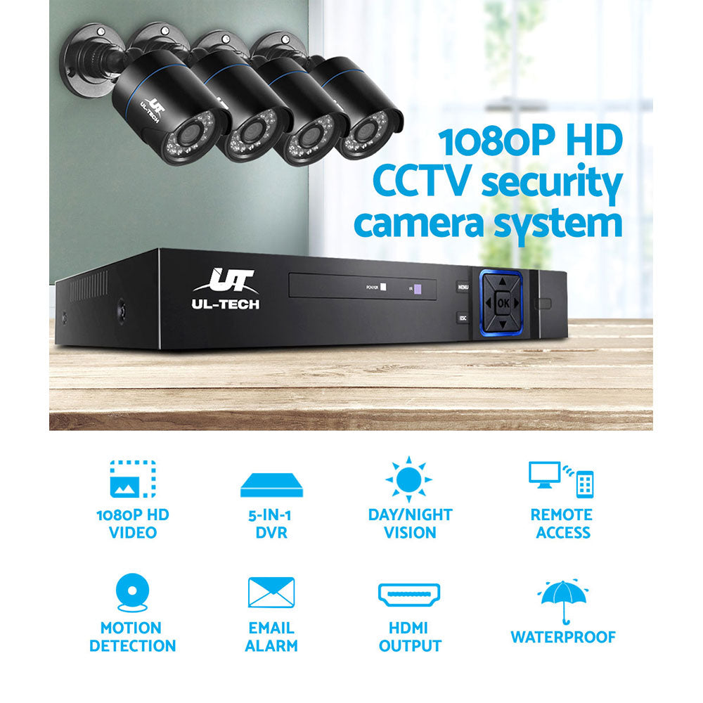 UL Tech 1080P 4 Channel HDMI CCTV Security Camera freeshipping - Awezingly