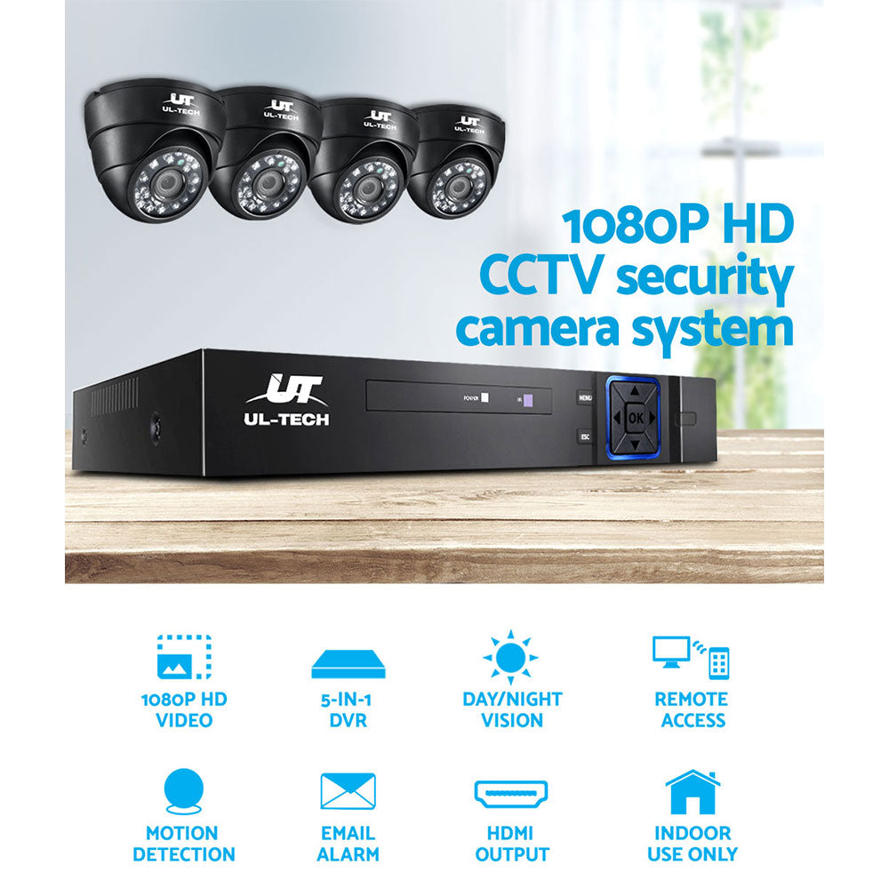 UL-tech CCTV Security Camera Home System DVR 1080P IP Long Range 4 Dome Cameras freeshipping - Awezingly