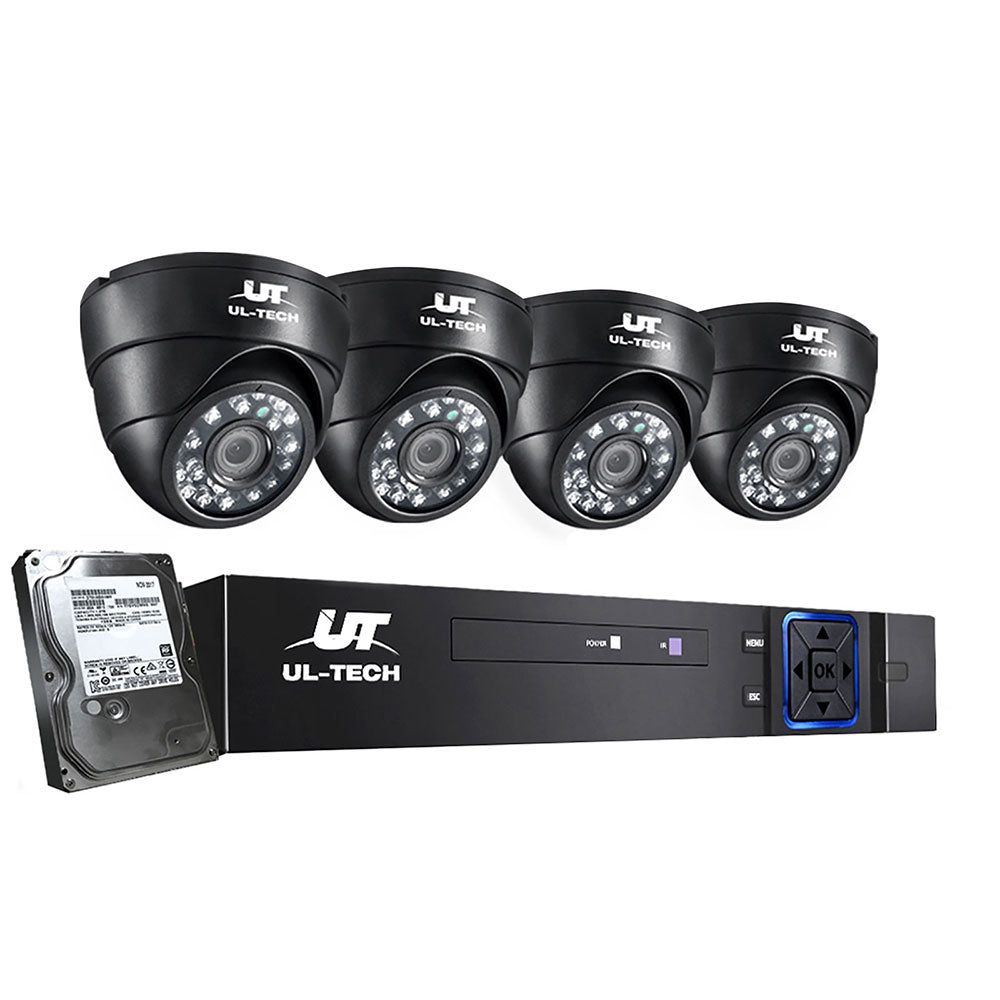 UL-tech CCTV Security Home Camera System DVR 1080P Day Night 2MP IP 4 Dome Cameras 1TB Hard disk freeshipping - Awezingly