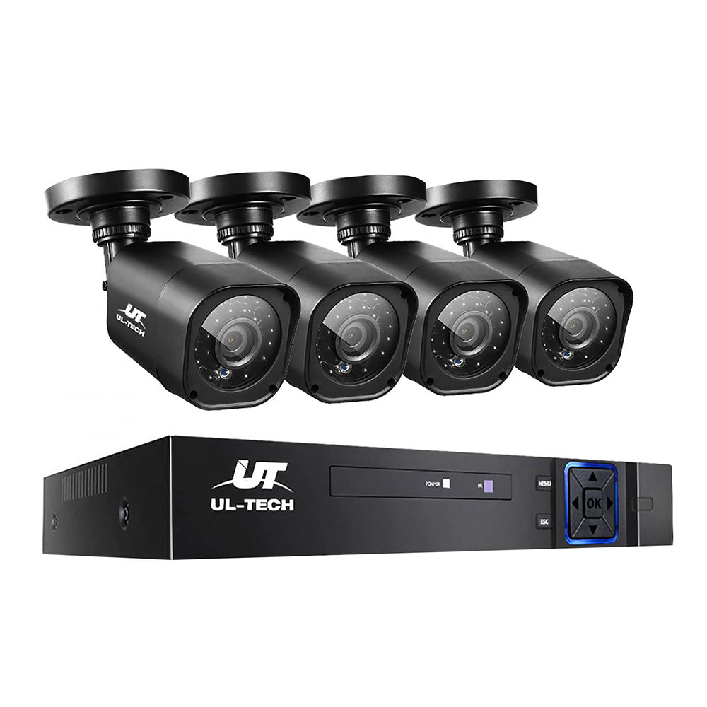 UL-TECH 4CH 5 IN 1 DVR CCTV Security System Video Recorder 4 Cameras 1080P HDMI Black freeshipping - Awezingly