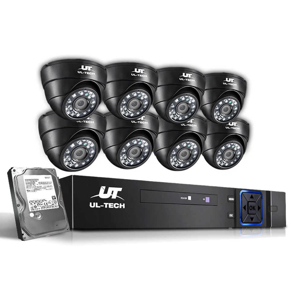 UL-Tech CCTV Security System 2TB 8CH DVR 1080P 8 Camera Sets freeshipping - Awezingly