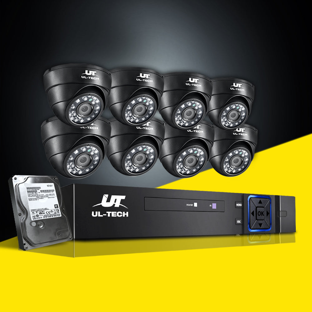 UL-Tech CCTV Security System 2TB 8CH DVR 1080P 8 Camera Sets freeshipping - Awezingly