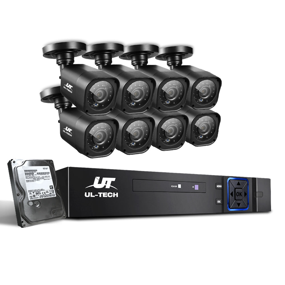 UL-Tech CCTV Security System 2TB 8CH DVR 1080P 8 Camera Sets freeshipping - Awezingly