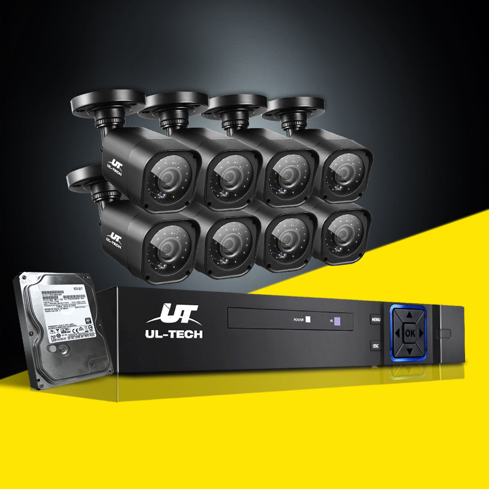 UL-Tech CCTV Security System 2TB 8CH DVR 1080P 8 Camera Sets freeshipping - Awezingly