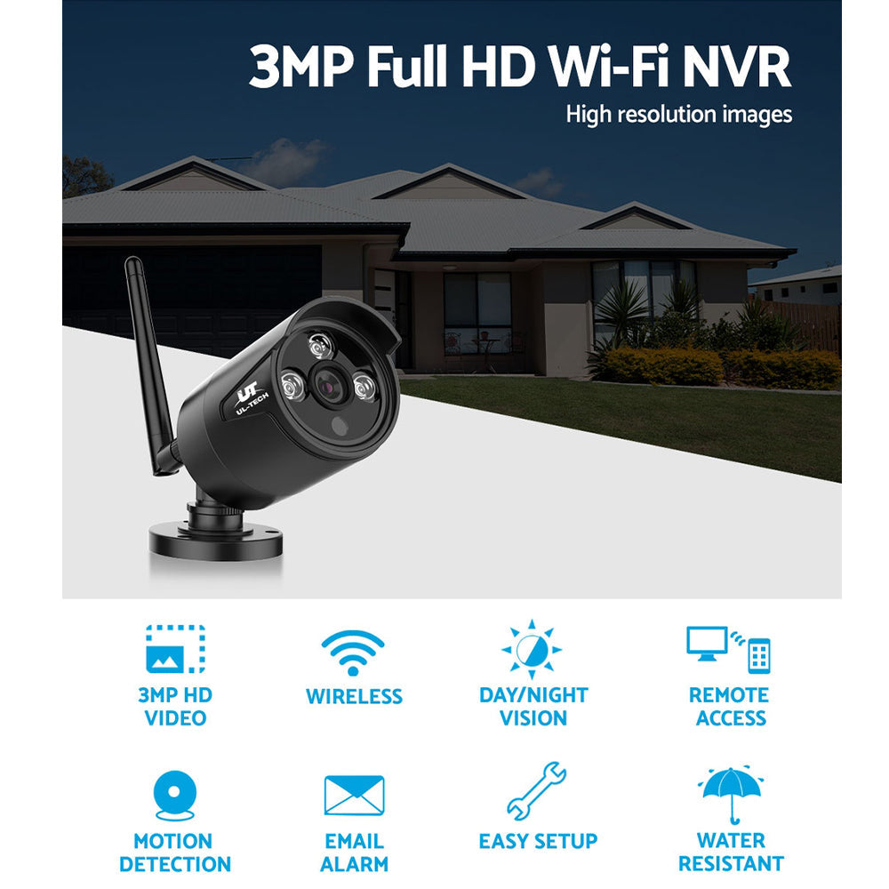 UL-TECH 1080P Wireless Security Camera System IP CCTV Home