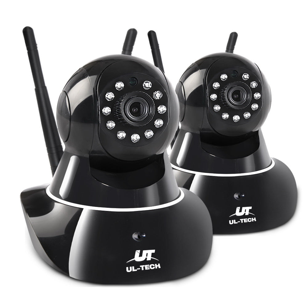 UL Tech Set of 2 1080P Wireless IP Cameras - Black freeshipping - Awezingly