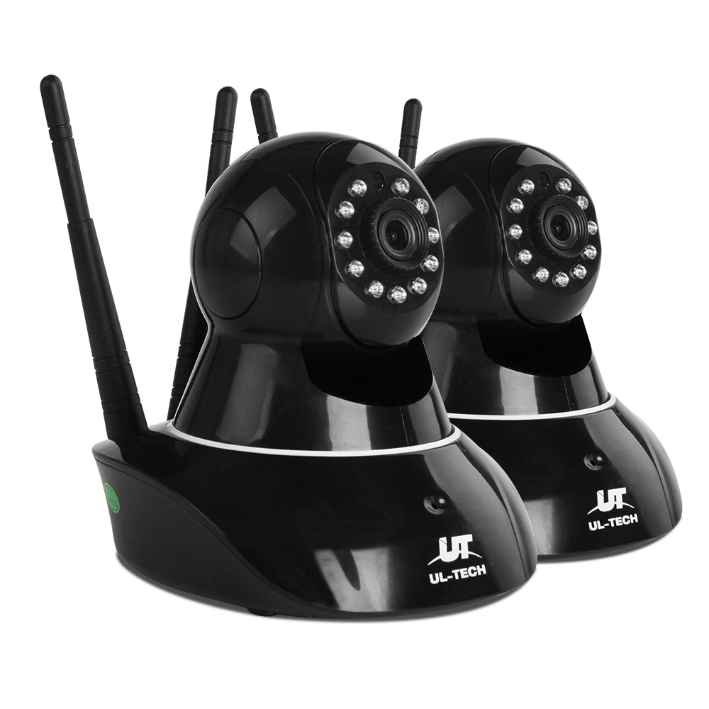 UL Tech Set of 2 1080P Wireless IP Cameras - Black freeshipping - Awezingly