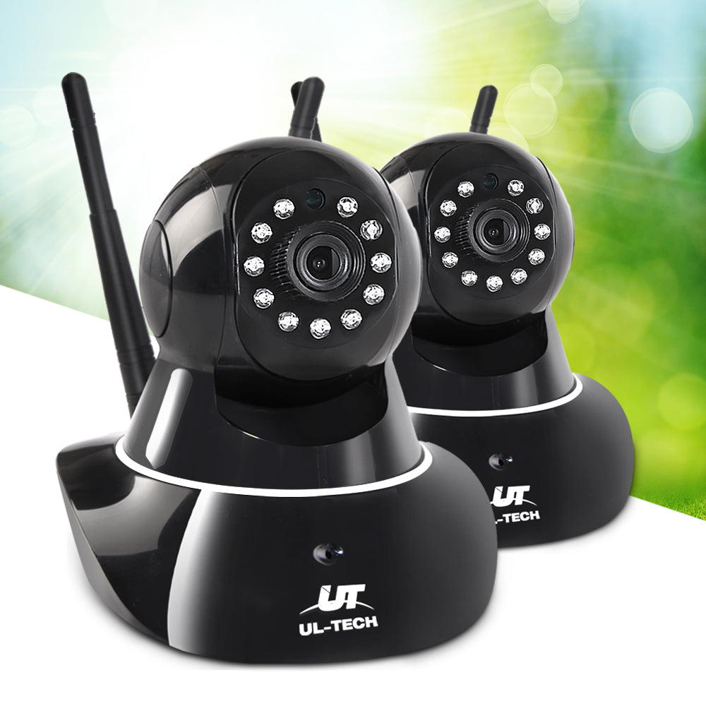 UL Tech Set of 2 1080P Wireless IP Cameras - Black freeshipping - Awezingly