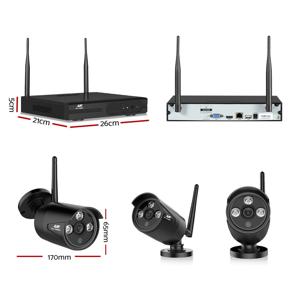 UL-Tech CCTV Wireless Security System 2TB 8CH NVR 1080P 4 Camera Sets freeshipping - Awezingly