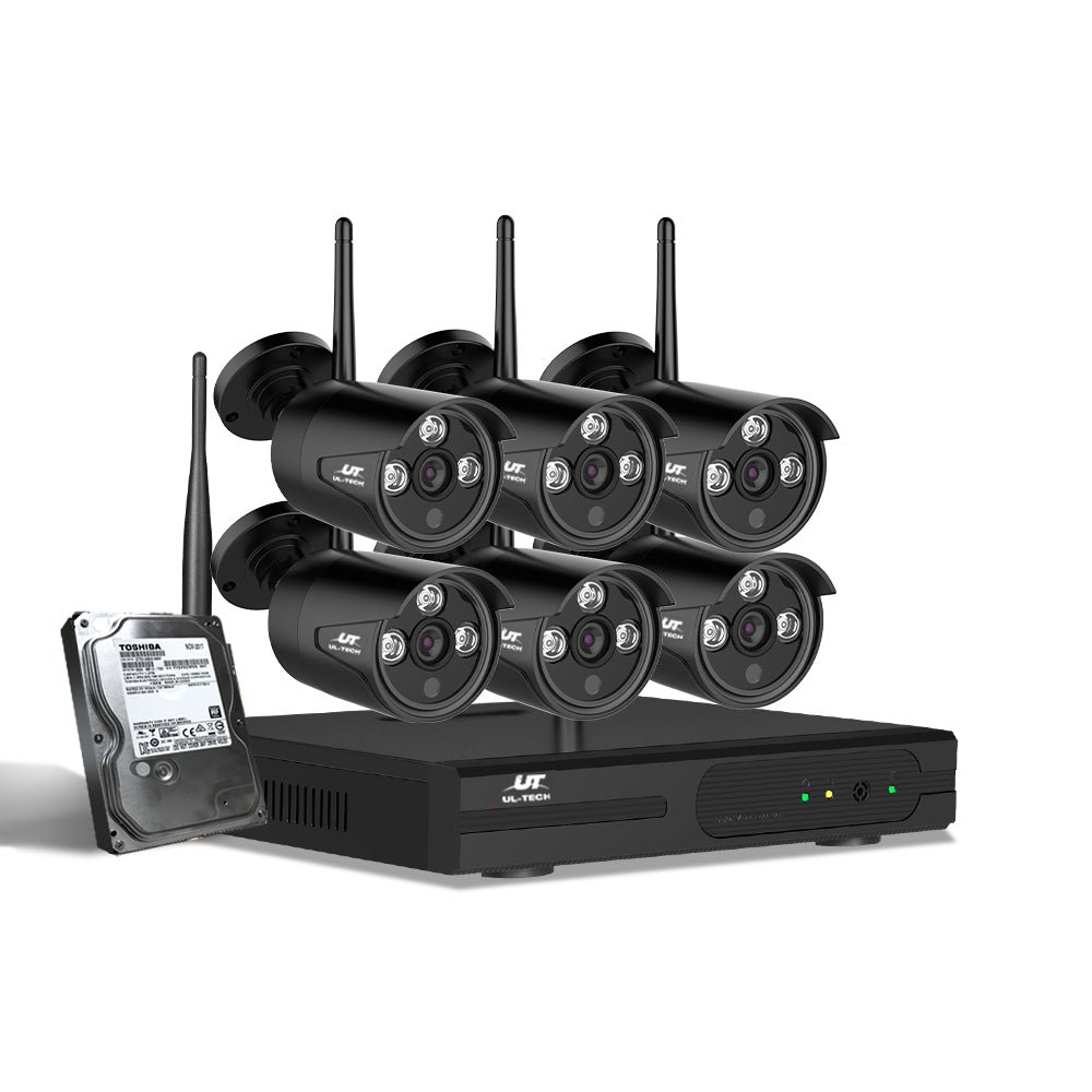 UL-Tech CCTV Wireless Security System 2TB 8CH NVR 1080P 6 Camera Sets freeshipping - Awezingly