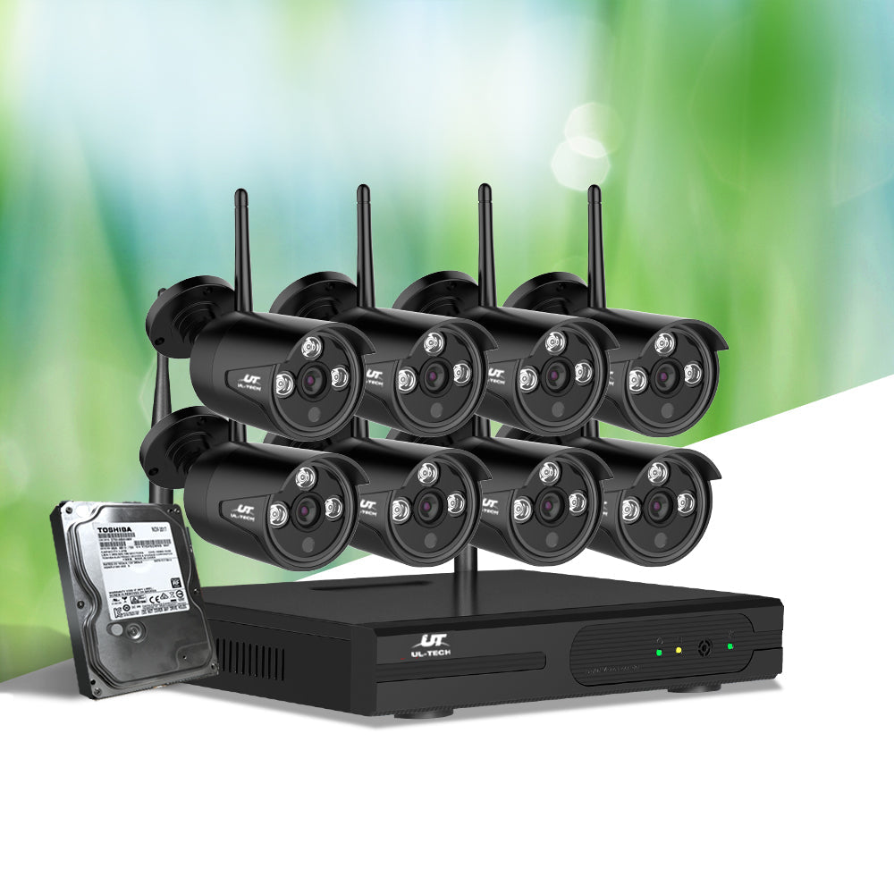 UL-Tech CCTV Wireless Security System 2TB 8CH NVR 1080P 8 Camera Sets freeshipping - Awezingly