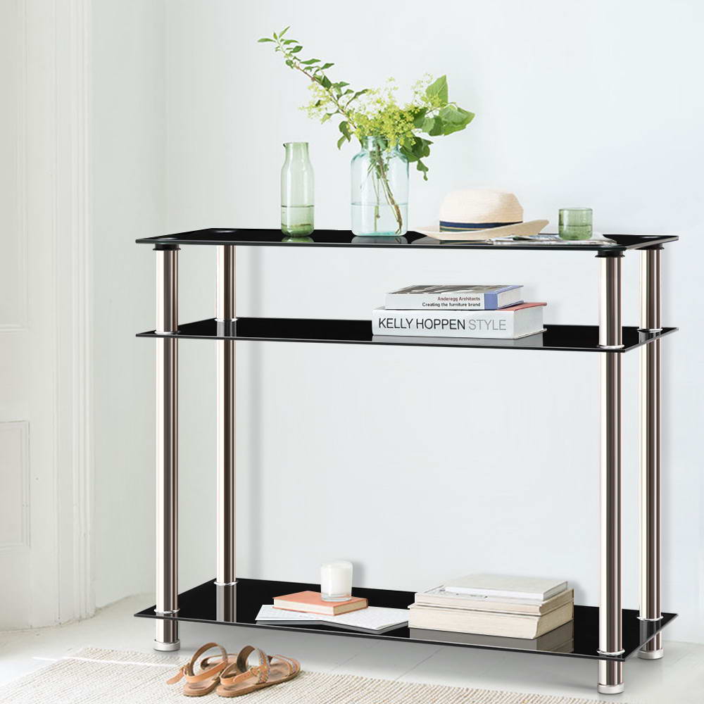 Artiss Entry Hall Console Table - Black & Silver freeshipping - Awezingly