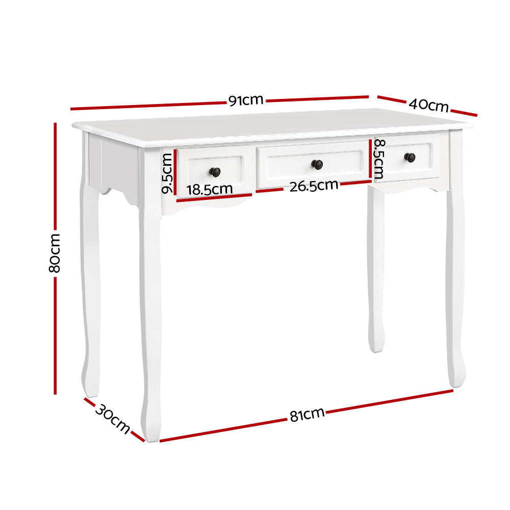 Artiss Hallway Console Table Hall Side Dressing Entry Display 3 Drawers White freeshipping - Awezingly