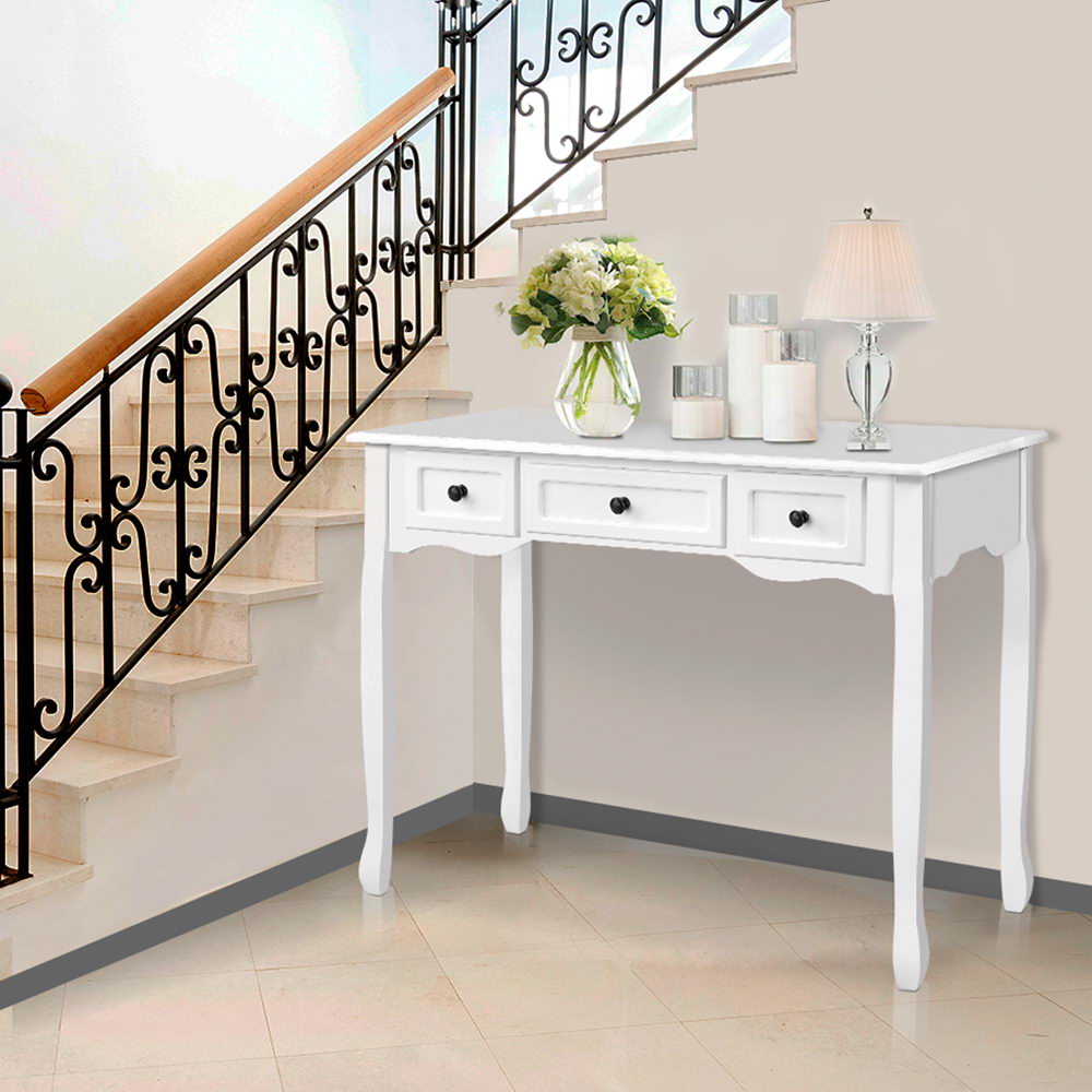 Artiss Hallway Console Table Hall Side Dressing Entry Display 3 Drawers White freeshipping - Awezingly